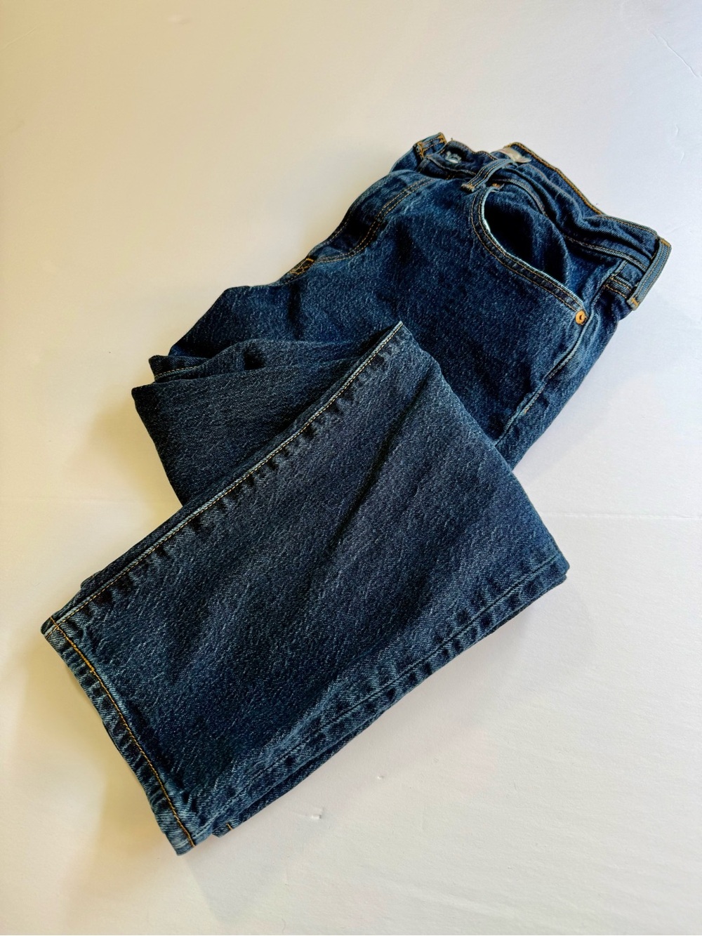 Levi's Women's Wedgie Straight Leg Jeans - Deep Blue Denim Size 31